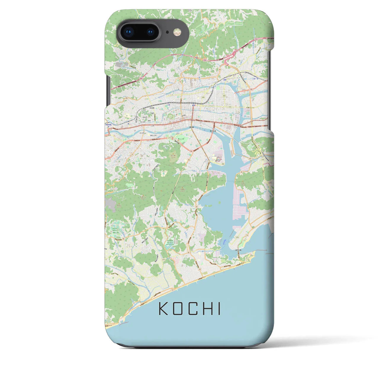 【高知(高知県)】地図柄iPhoneケース(バックカバータイプ)