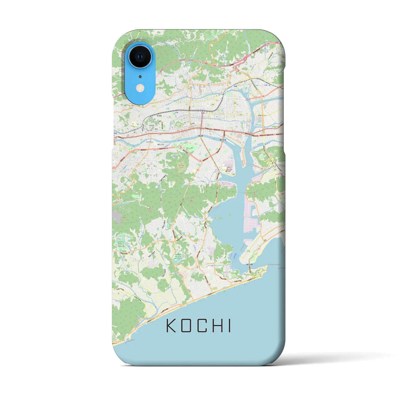 【高知(高知県)】地図柄iPhoneケース(バックカバータイプ)
