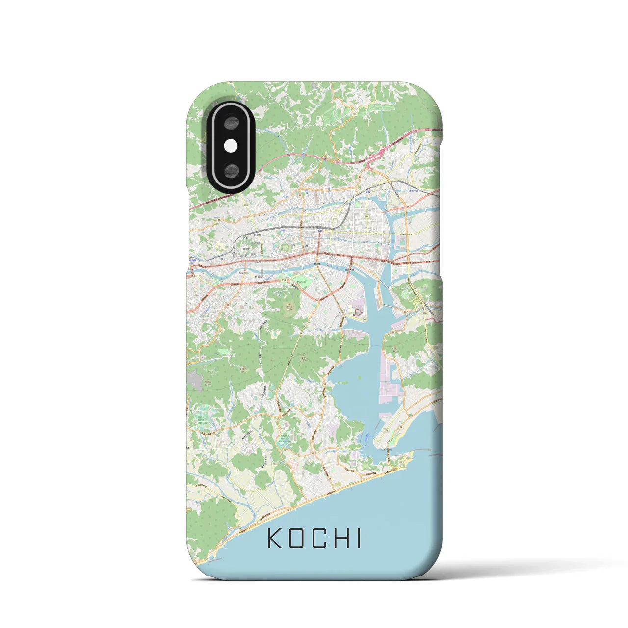 【高知(高知県)】地図柄iPhoneケース(バックカバータイプ)