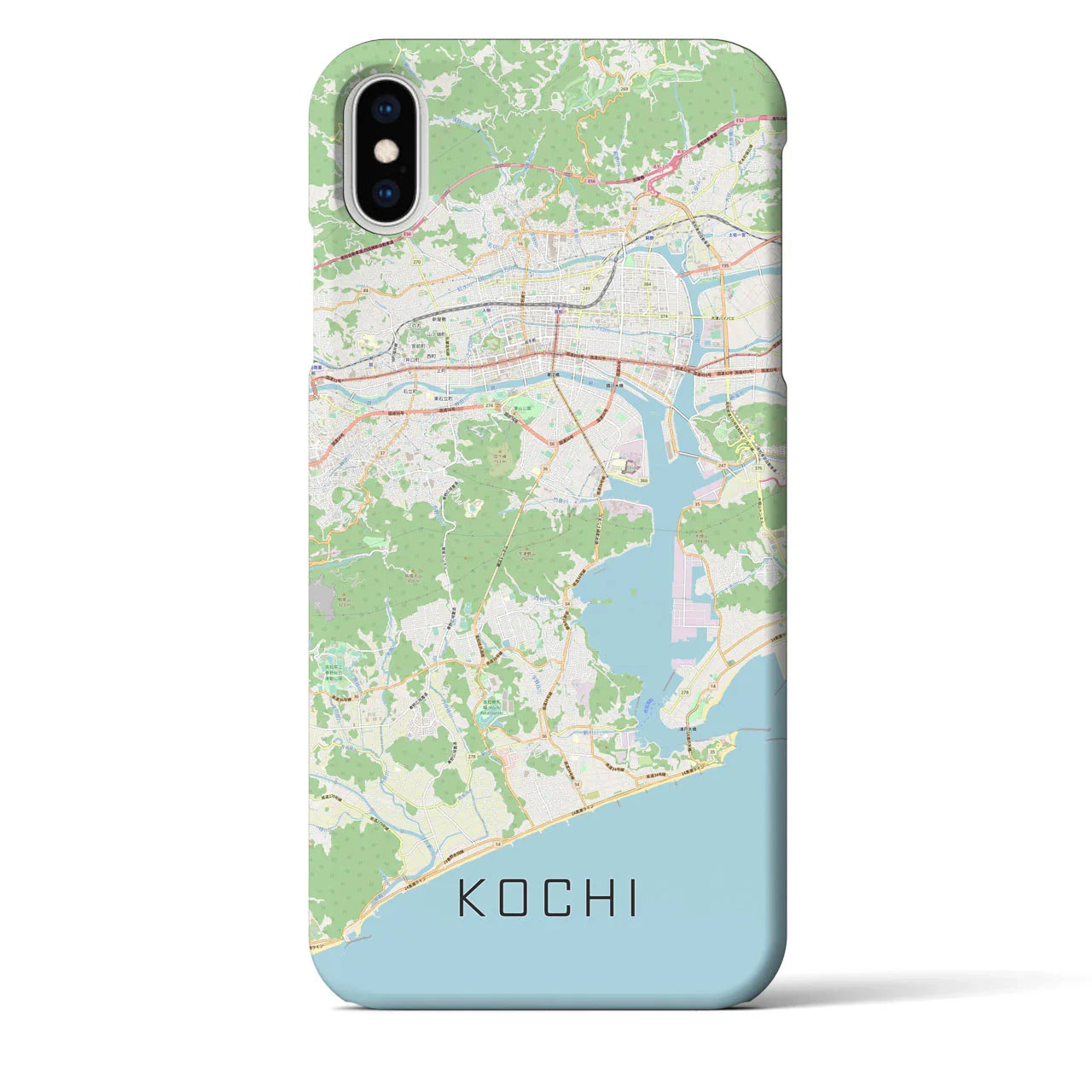 【高知(高知県)】地図柄iPhoneケース(バックカバータイプ)