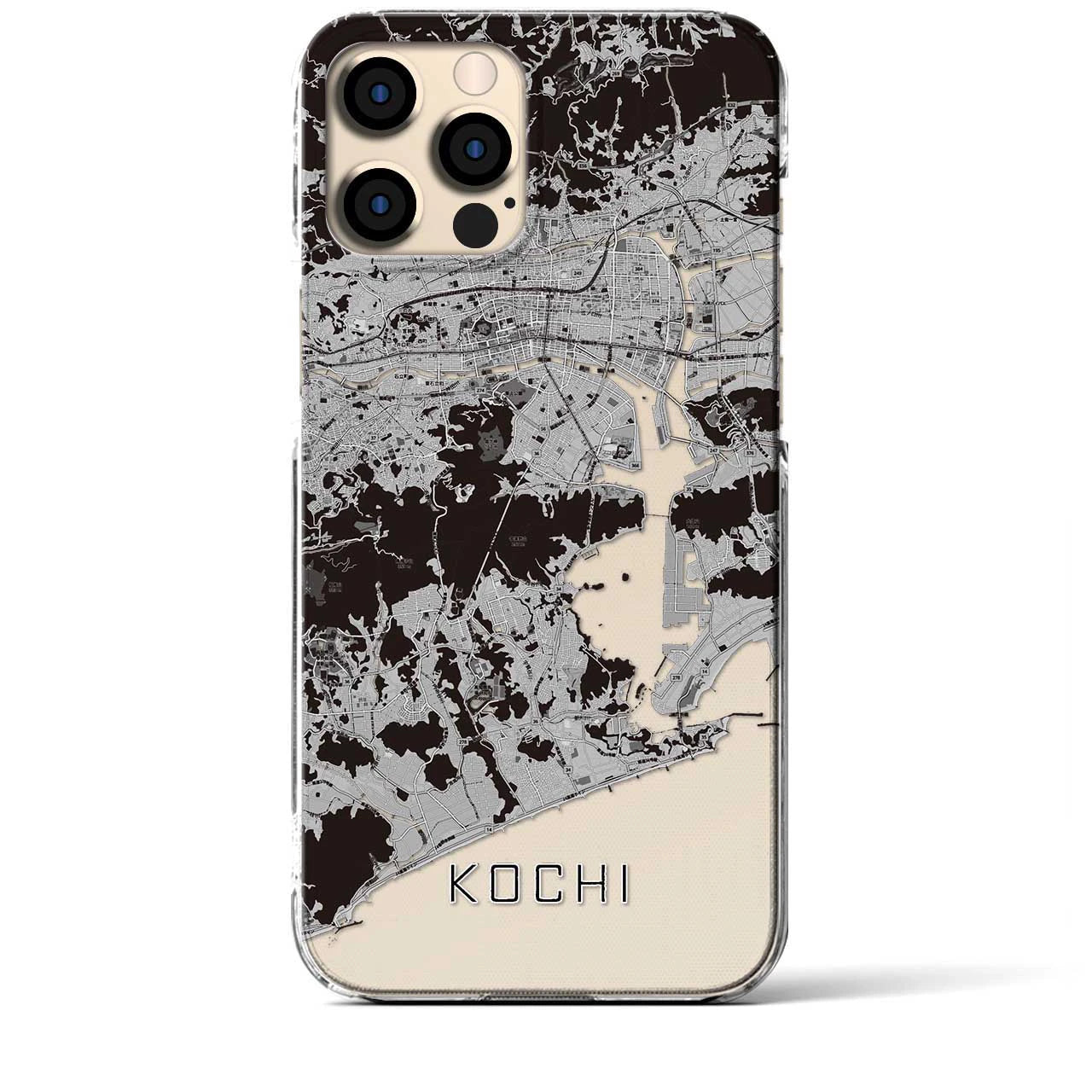 【高知(高知県)】地図柄iPhoneケース(クリアタイプ)