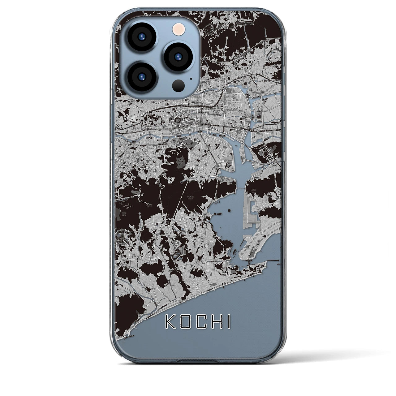 【高知(高知県)】地図柄iPhoneケース(クリアタイプ)