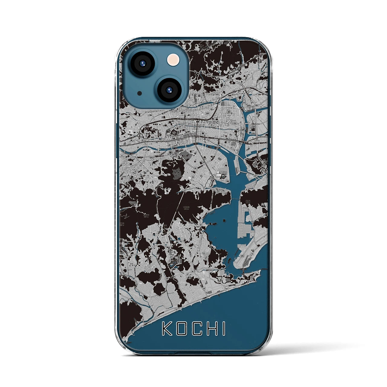 【高知(高知県)】地図柄iPhoneケース(クリアタイプ)