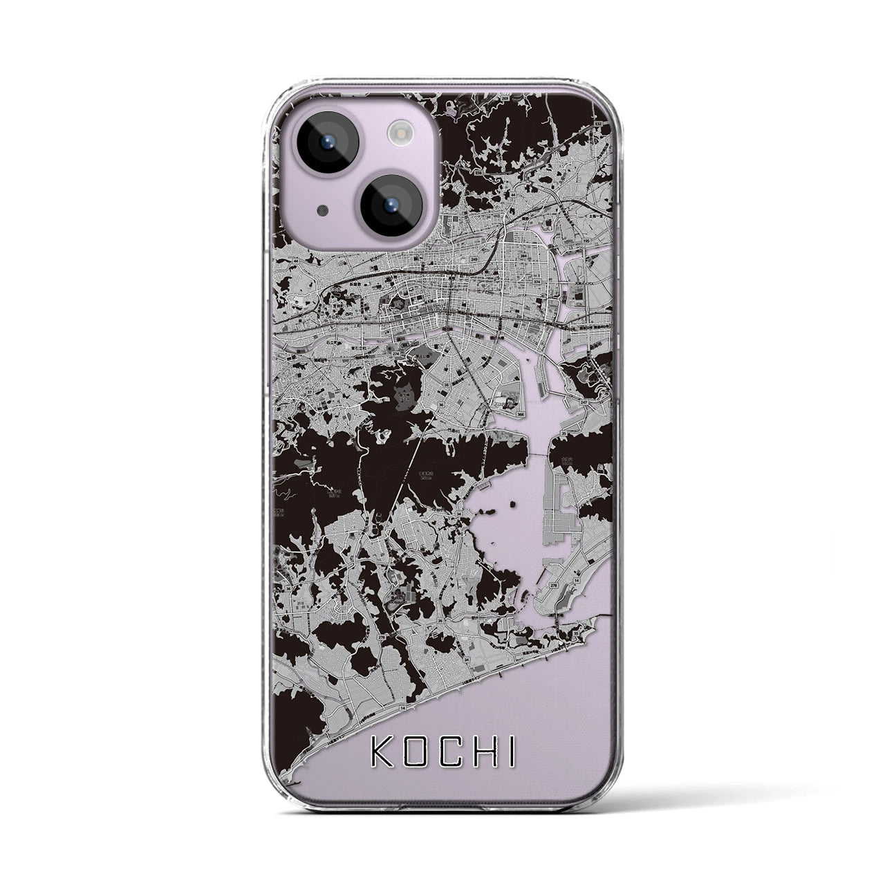 【高知(高知県)】地図柄iPhoneケース(クリアタイプ)