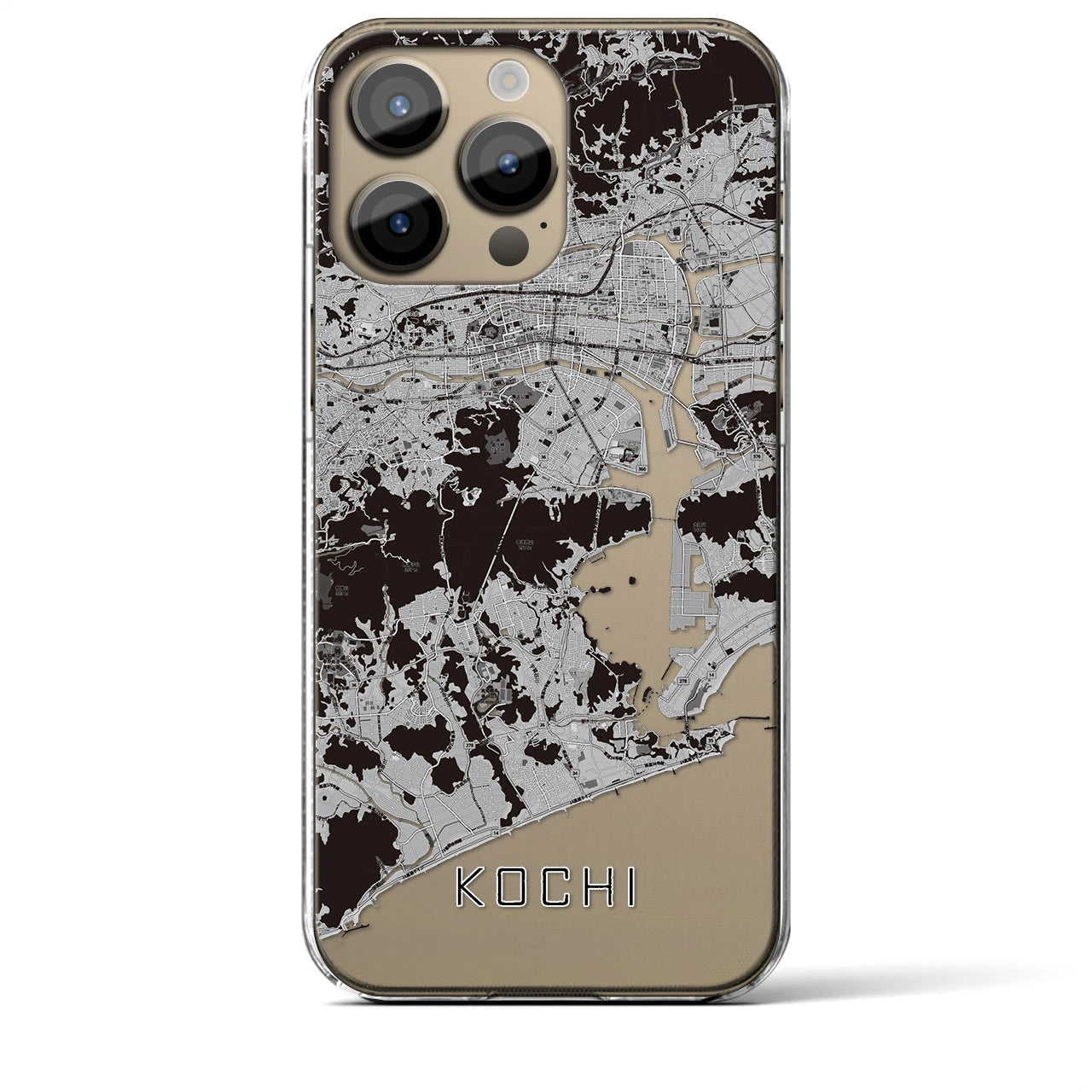 【高知(高知県)】地図柄iPhoneケース(クリアタイプ)