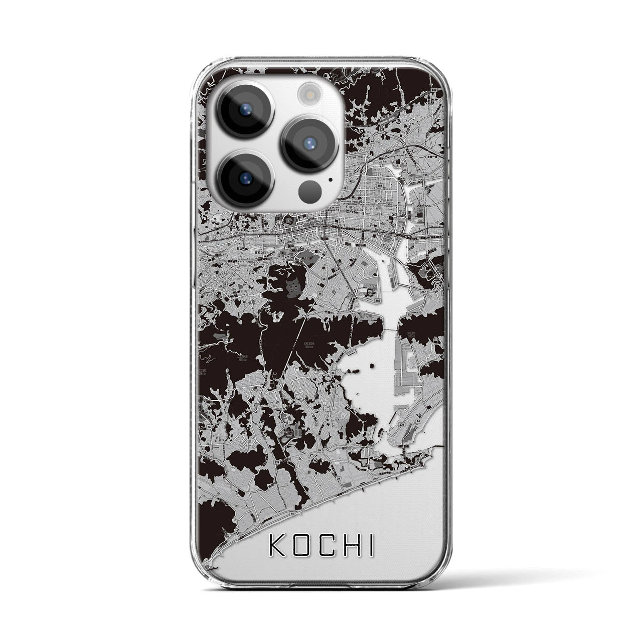 【高知(高知県)】地図柄iPhoneケース(クリアタイプ)