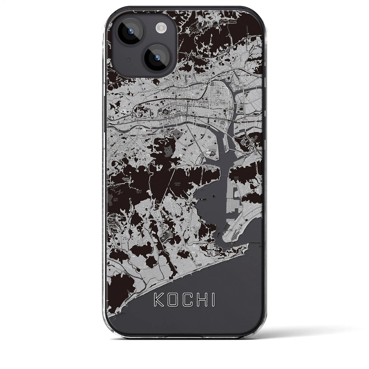 【高知(高知県)】地図柄iPhoneケース(クリアタイプ)