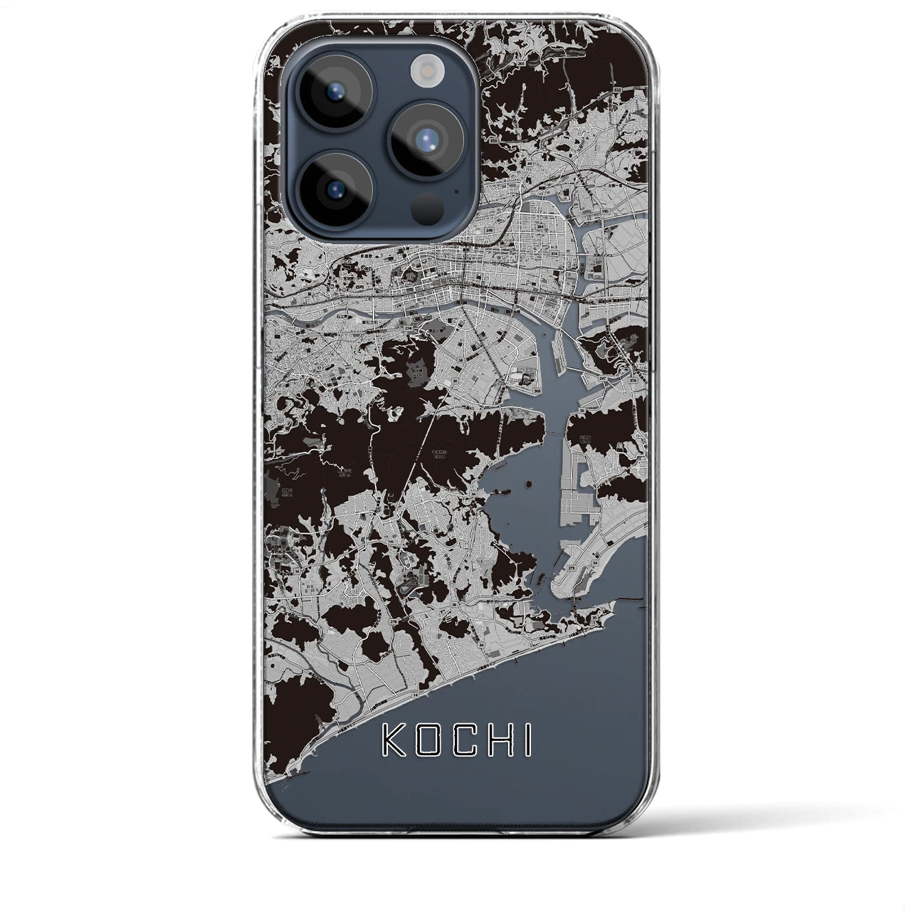 【高知(高知県)】地図柄iPhoneケース(クリアタイプ)