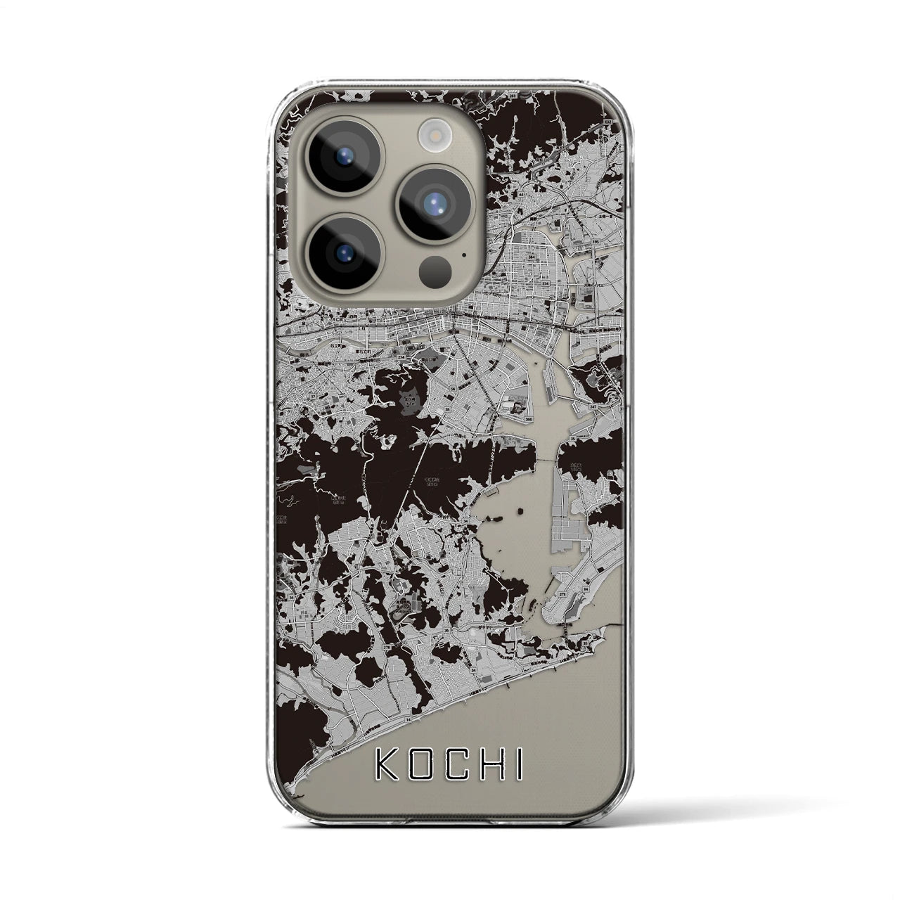 【高知(高知県)】地図柄iPhoneケース(クリアタイプ)