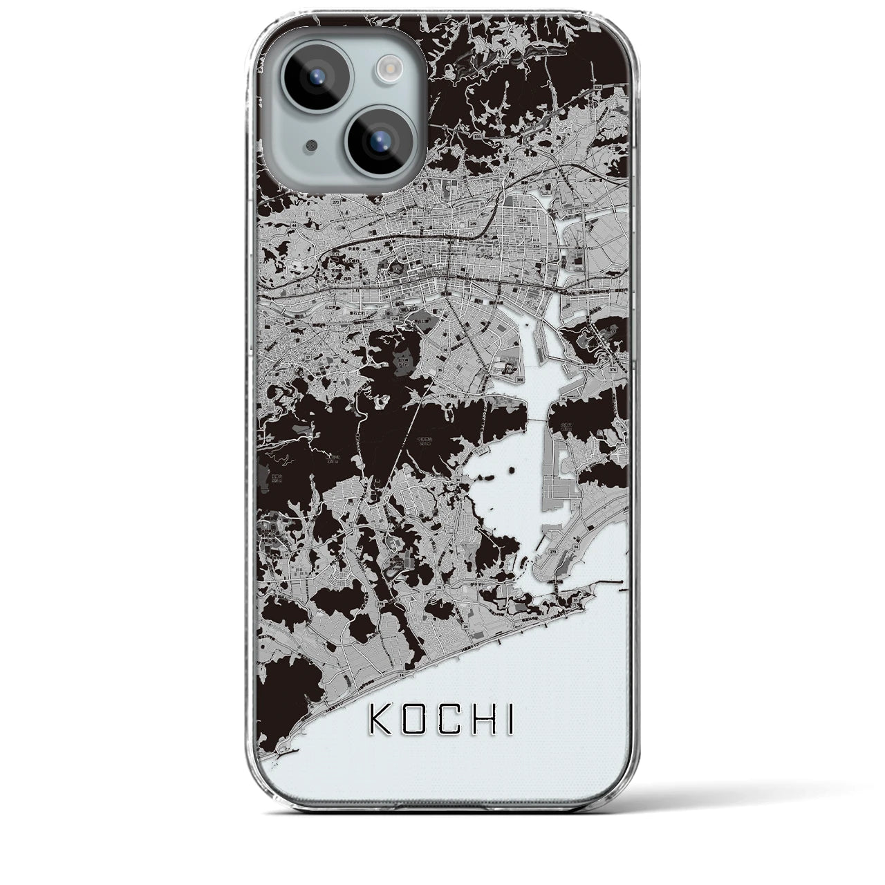 【高知(高知県)】地図柄iPhoneケース(クリアタイプ)