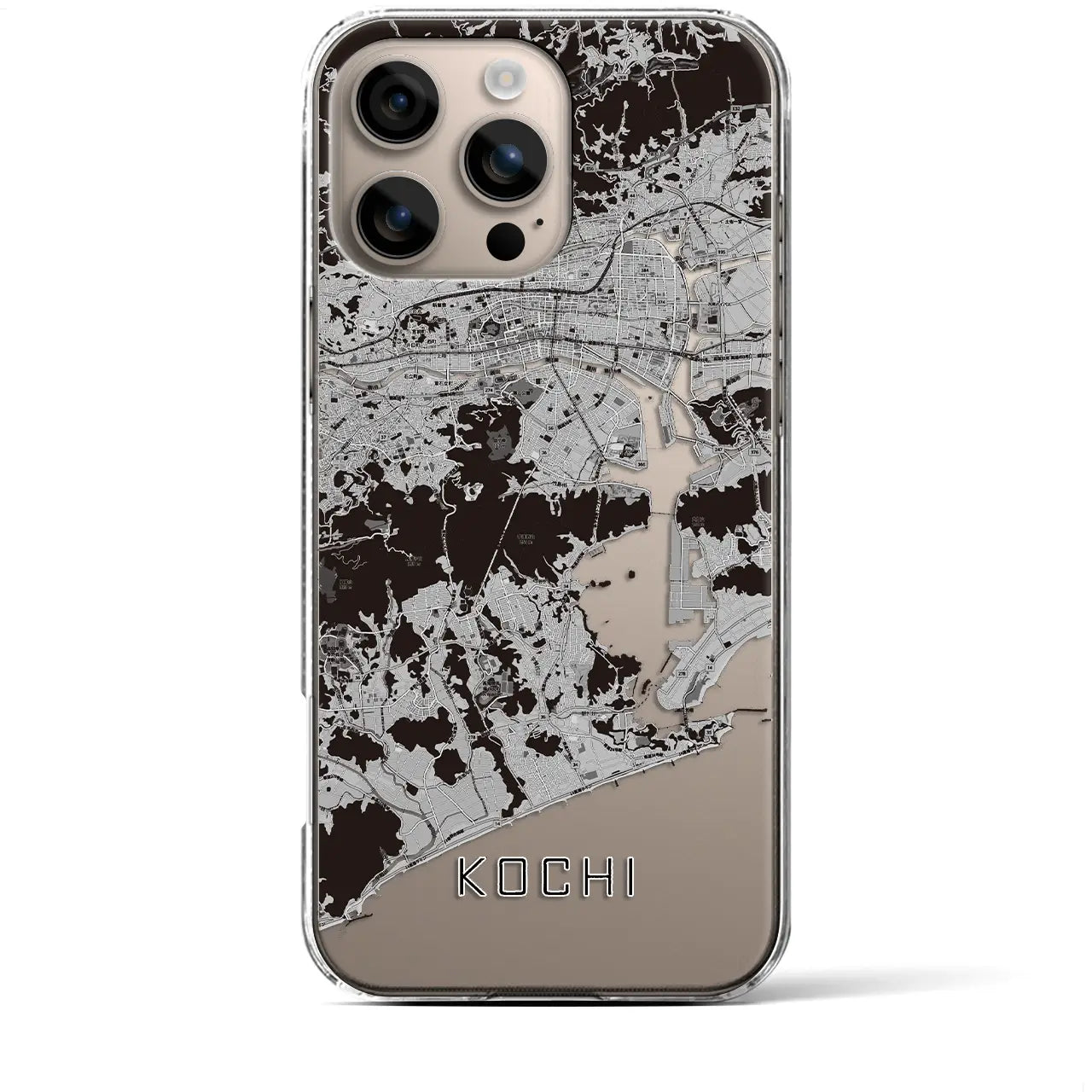 【高知(高知県)】地図柄iPhoneケース(クリアタイプ)