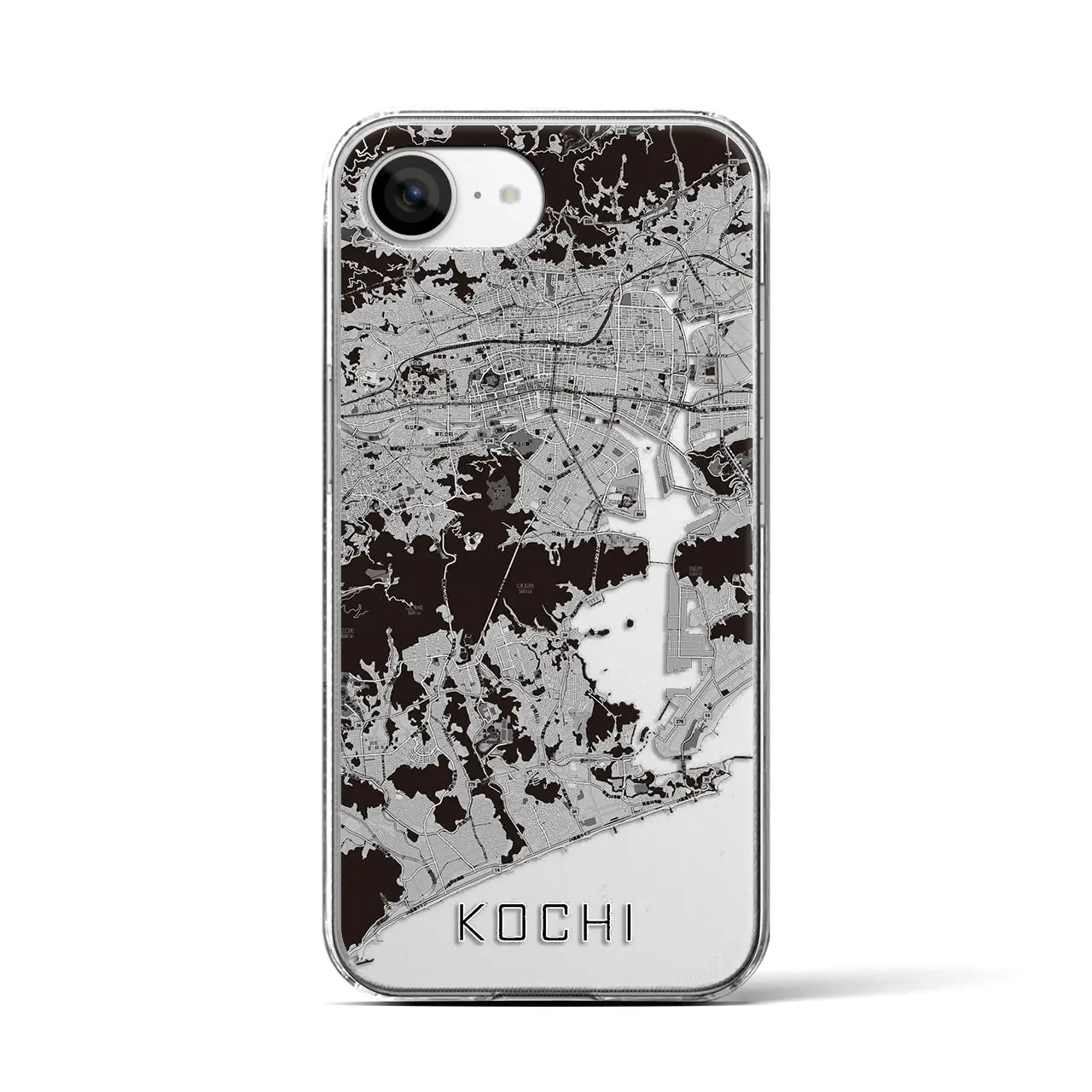 【高知(高知県)】地図柄iPhoneケース(クリアタイプ)