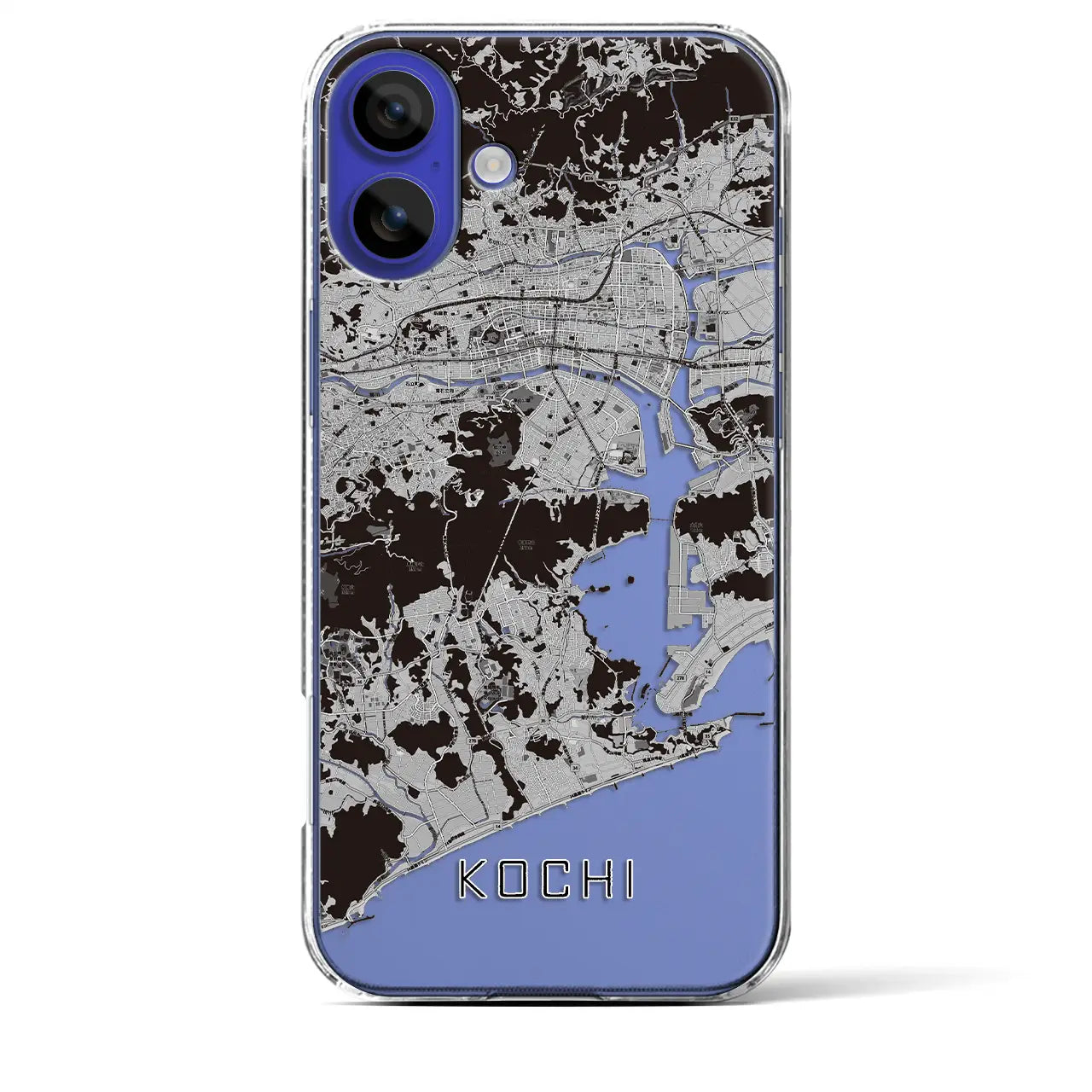 【高知(高知県)】地図柄iPhoneケース(クリアタイプ)