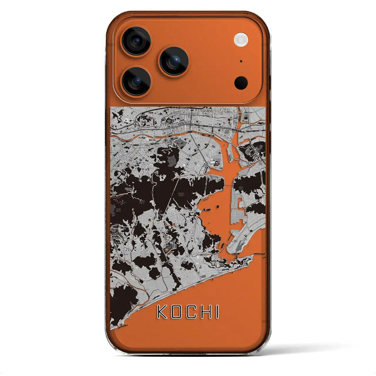 【高知(高知県)】地図柄iPhoneケース(クリアタイプ)