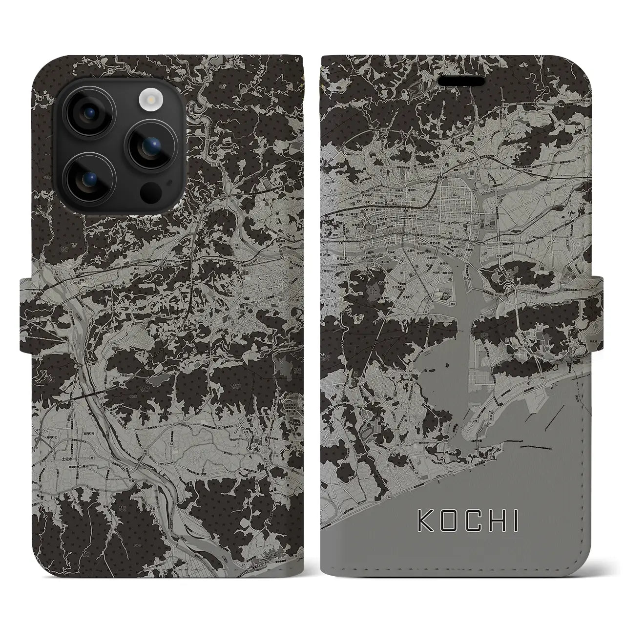 【高知(高知県)】地図柄iPhoneケース(手帳タイプ)