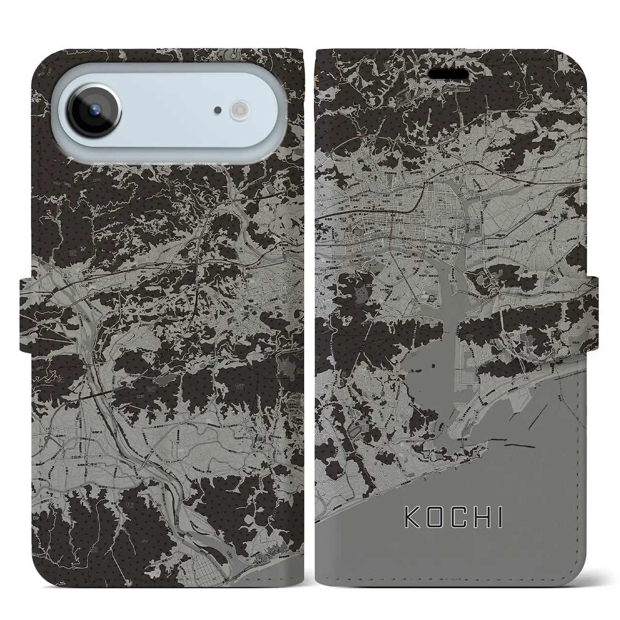 【高知(高知県)】地図柄iPhoneケース(手帳タイプ)