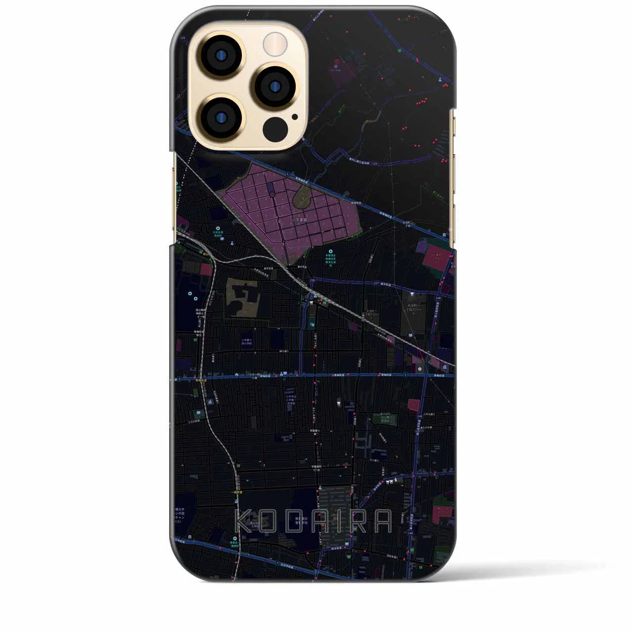 【小平(東京都)】地図柄iPhoneケース(バックカバータイプ)