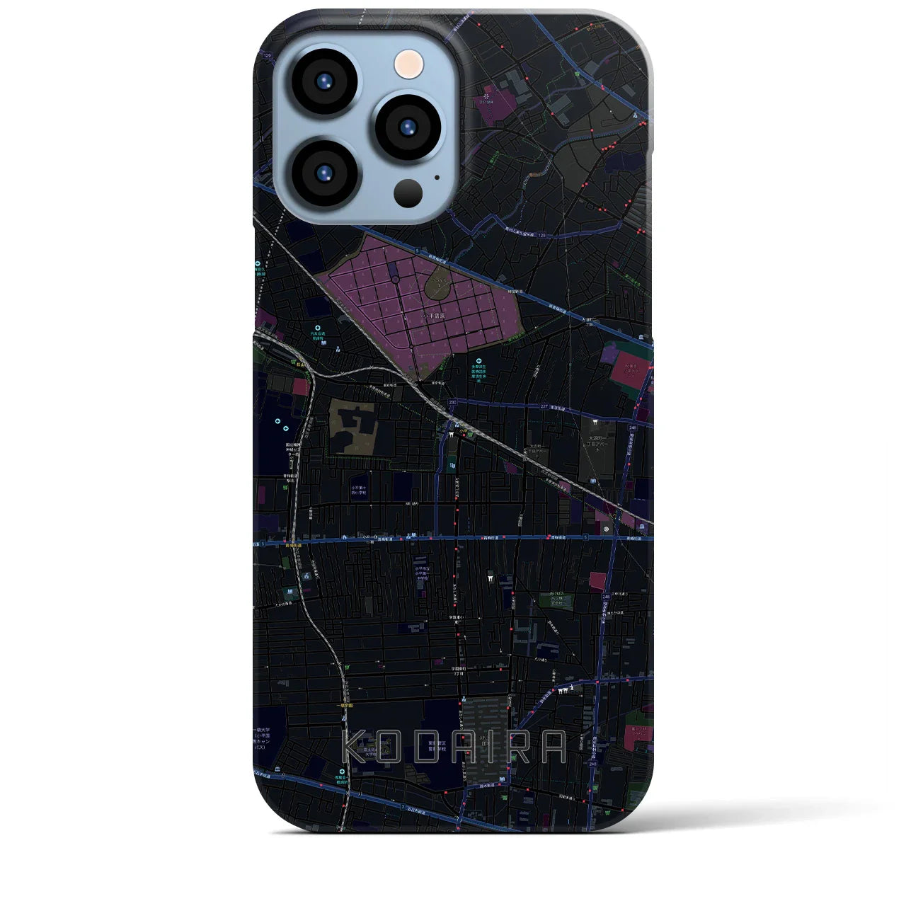 【小平(東京都)】地図柄iPhoneケース(バックカバータイプ)