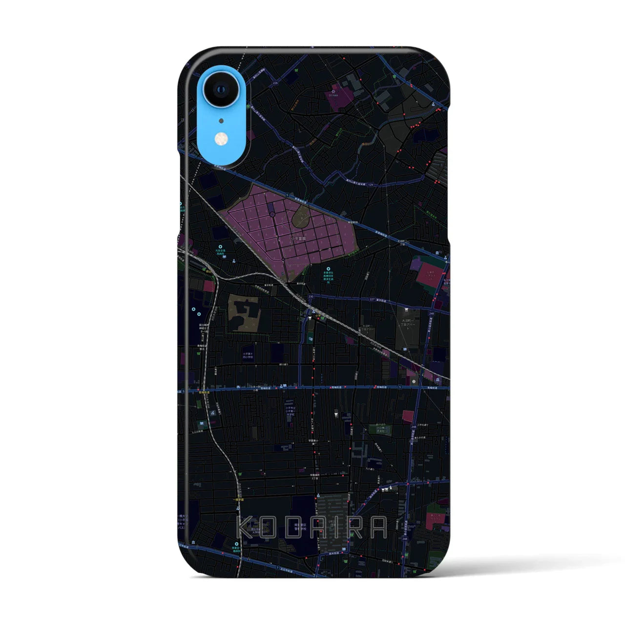 【小平(東京都)】地図柄iPhoneケース(バックカバータイプ)