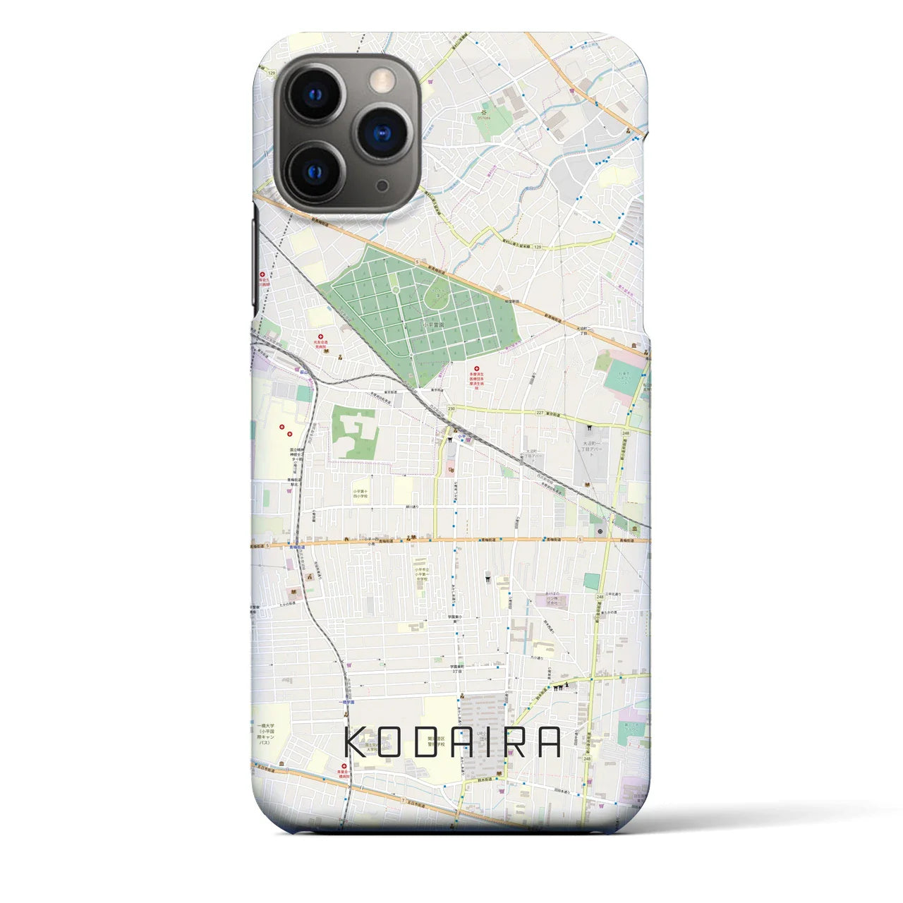 【小平(東京都)】地図柄iPhoneケース(バックカバータイプ)