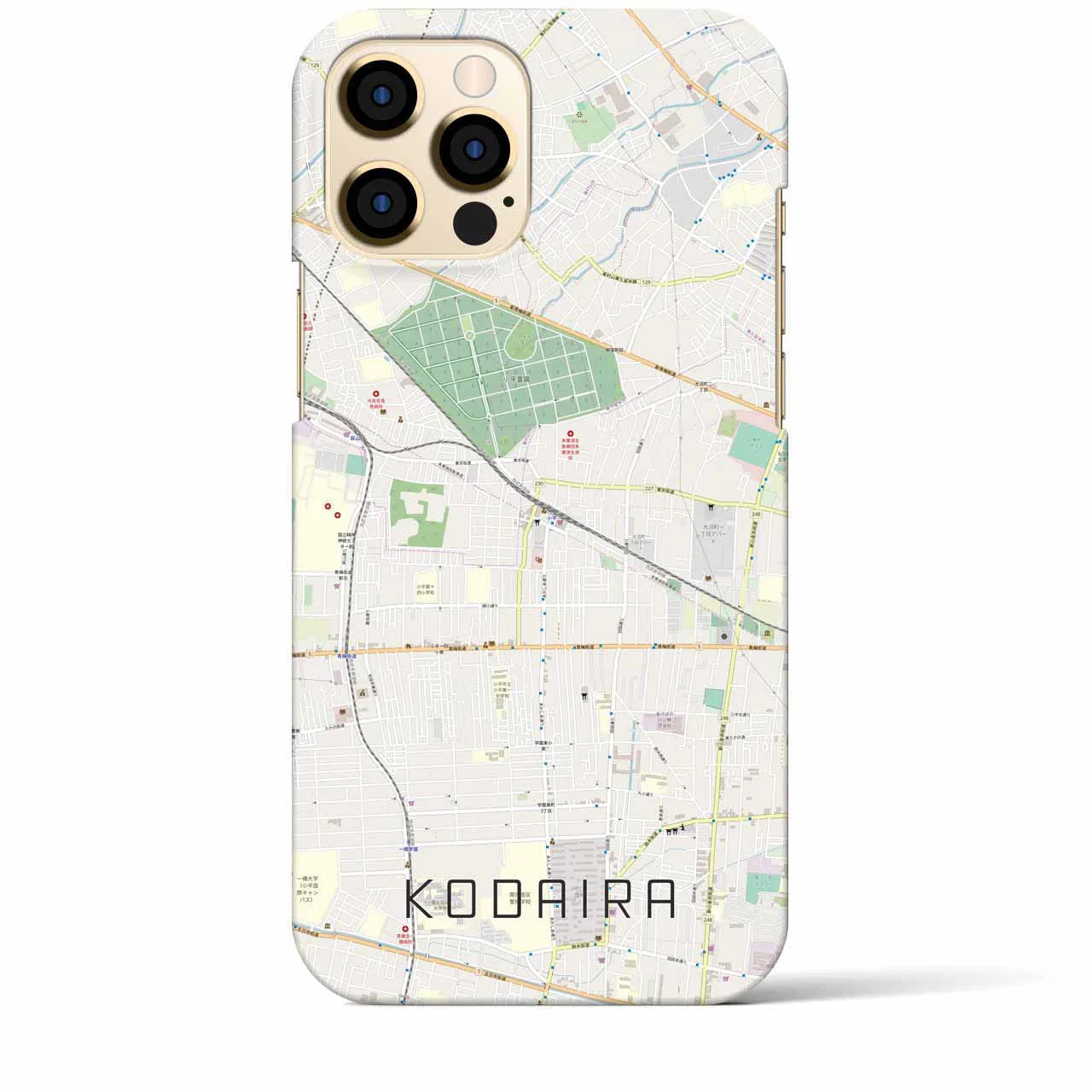【小平(東京都)】地図柄iPhoneケース(バックカバータイプ)