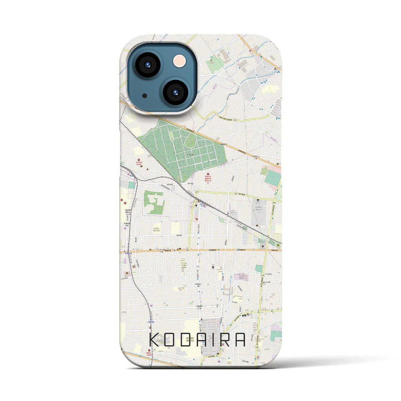 【小平(東京都)】地図柄iPhoneケース(バックカバータイプ)