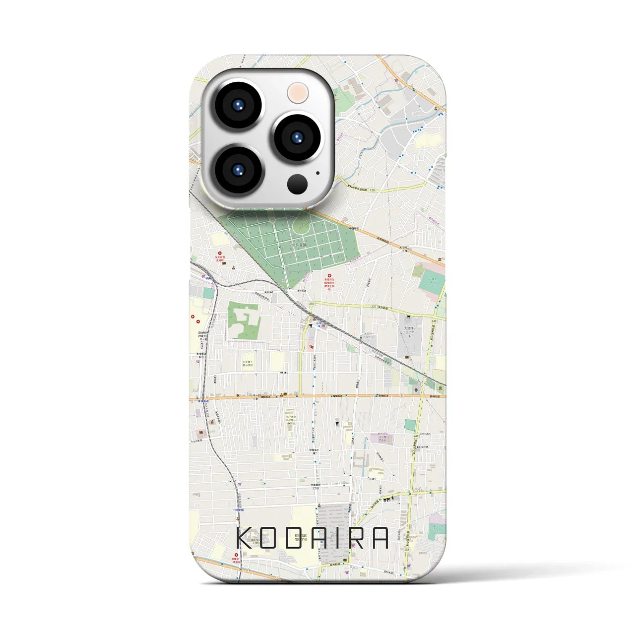 【小平(東京都)】地図柄iPhoneケース(バックカバータイプ)