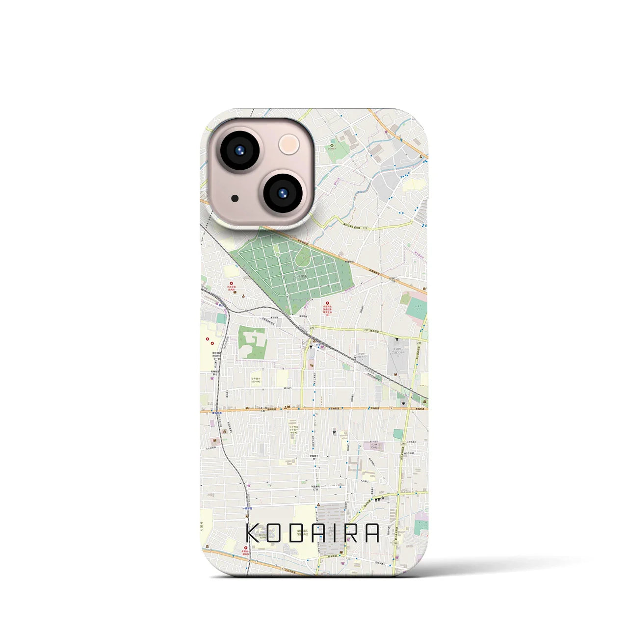 【小平(東京都)】地図柄iPhoneケース(バックカバータイプ)