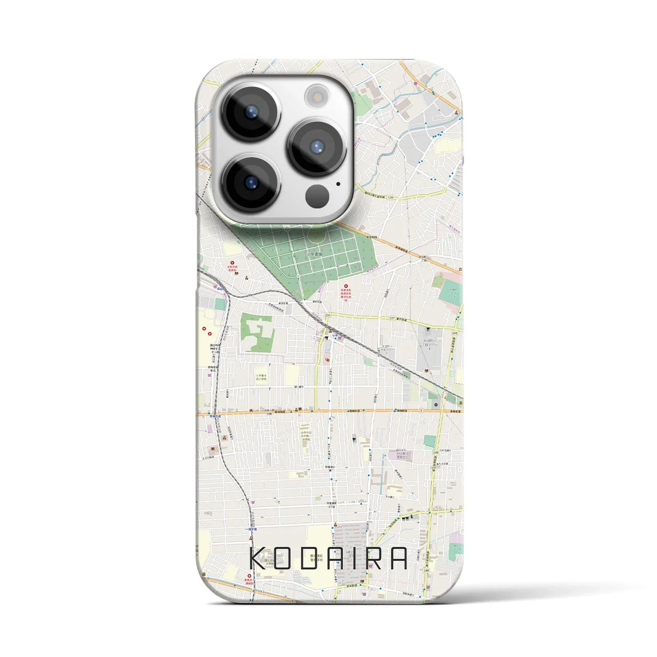 【小平(東京都)】地図柄iPhoneケース(バックカバータイプ)