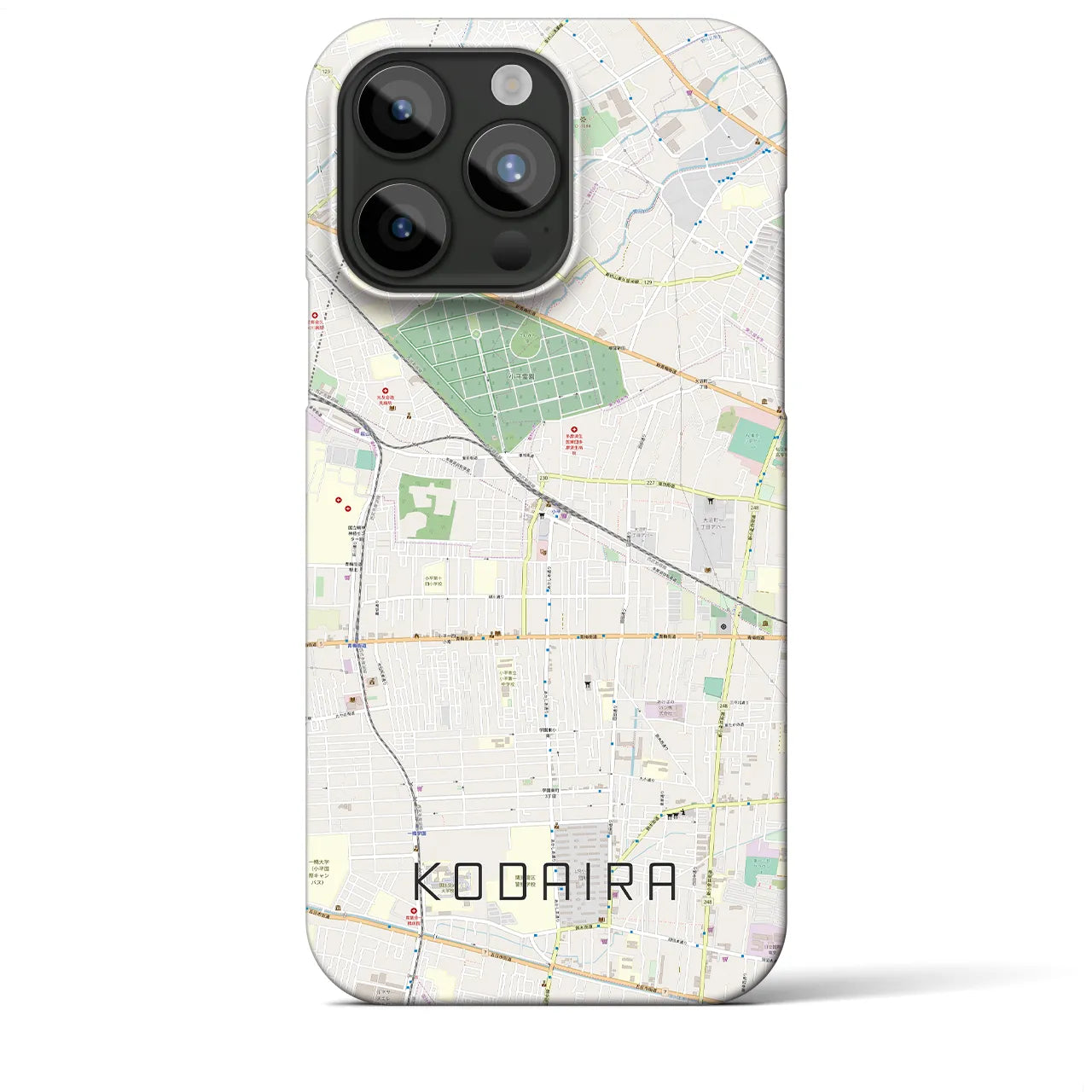 【小平(東京都)】地図柄iPhoneケース(バックカバータイプ)