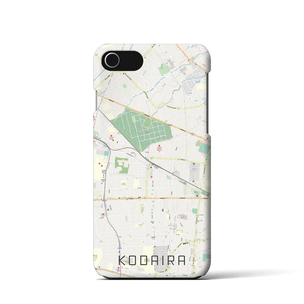 【小平(東京都)】地図柄iPhoneケース(バックカバータイプ)