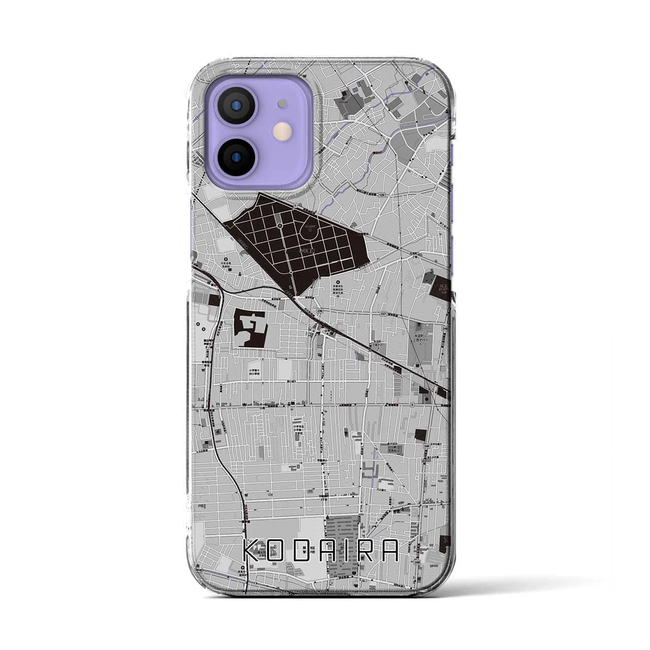 【小平(東京都)】地図柄iPhoneケース(クリアタイプ)