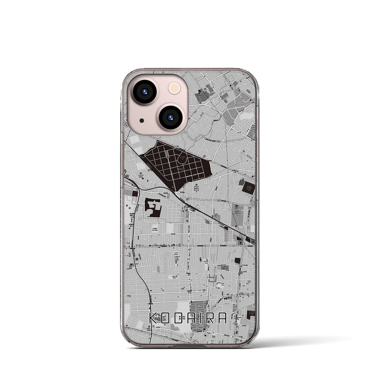 【小平(東京都)】地図柄iPhoneケース(クリアタイプ)