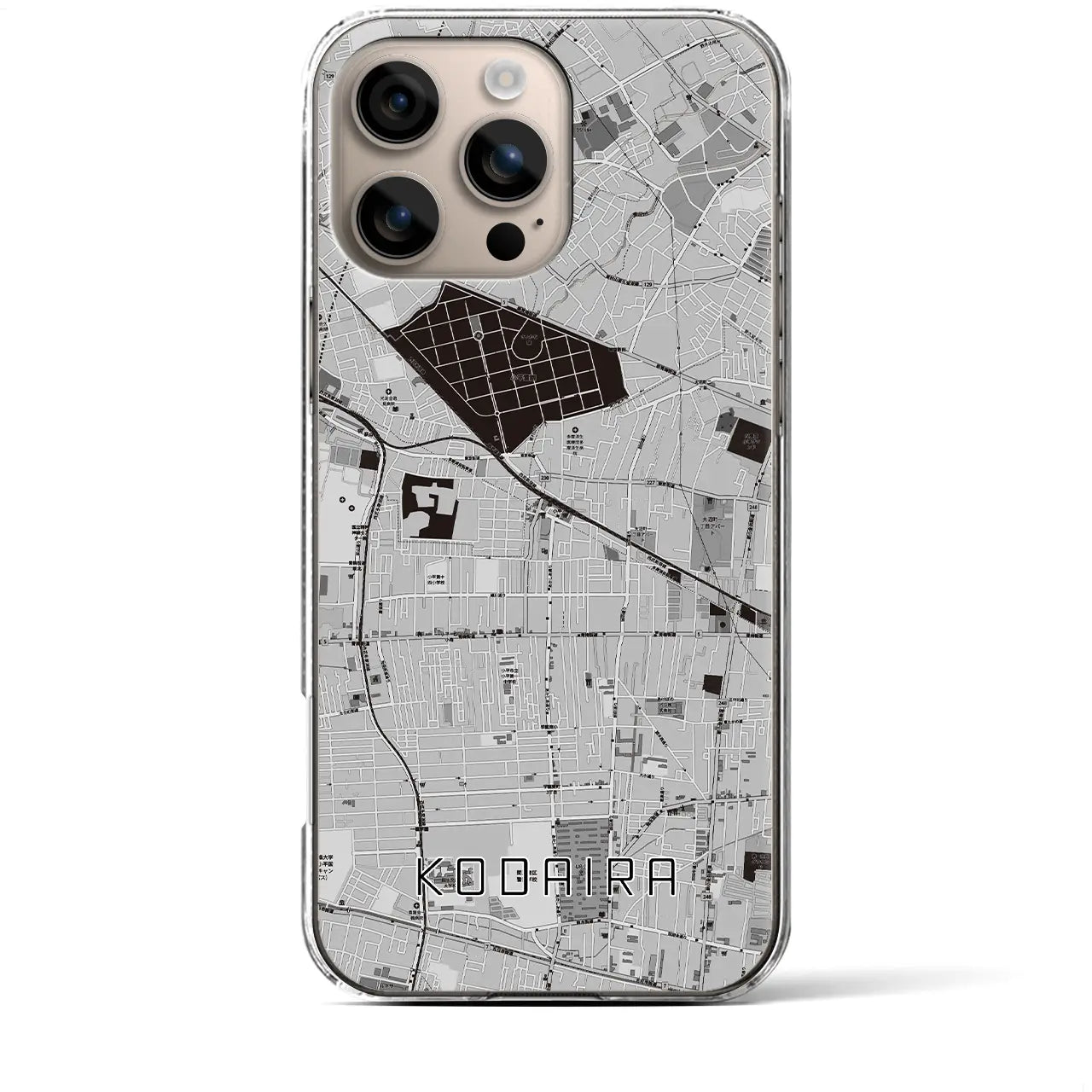 【小平(東京都)】地図柄iPhoneケース(クリアタイプ)