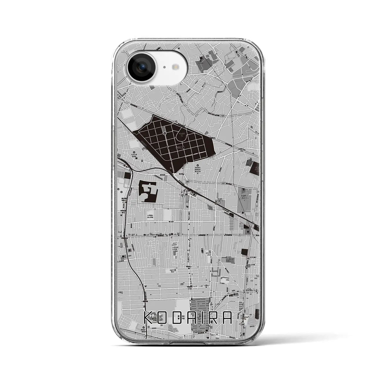 【小平(東京都)】地図柄iPhoneケース(クリアタイプ)