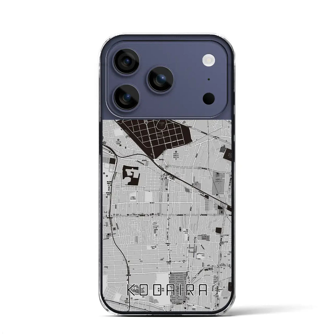 【小平(東京都)】地図柄iPhoneケース(クリアタイプ)