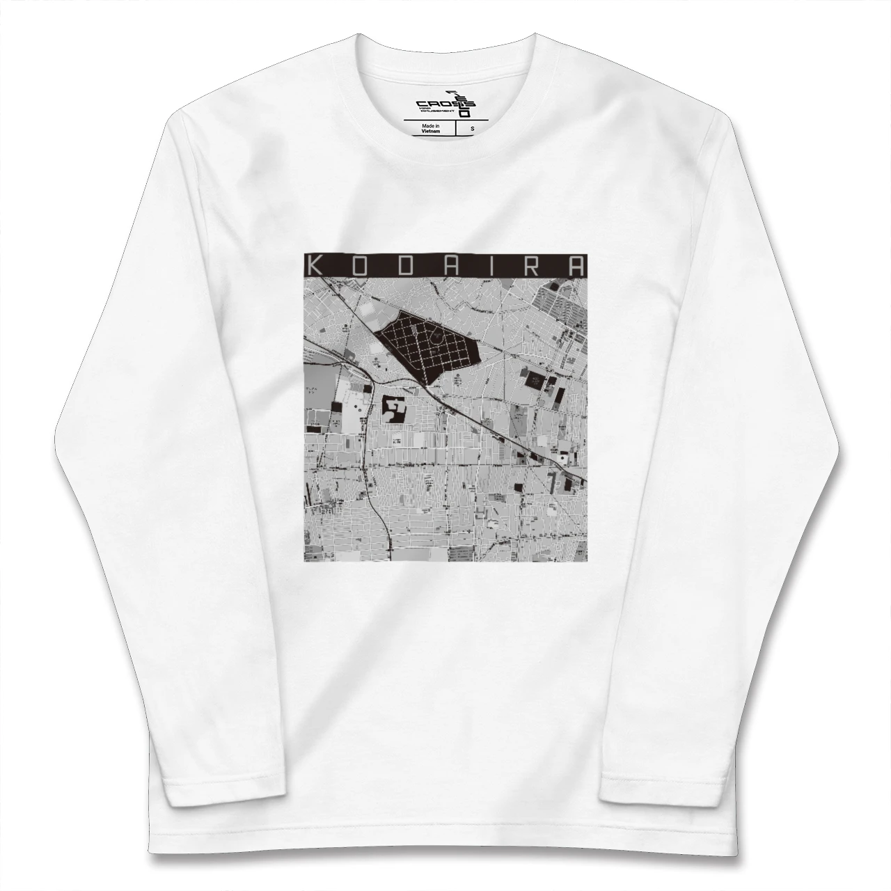 【小平(東京都)】地図柄ロングスリーブTシャツ