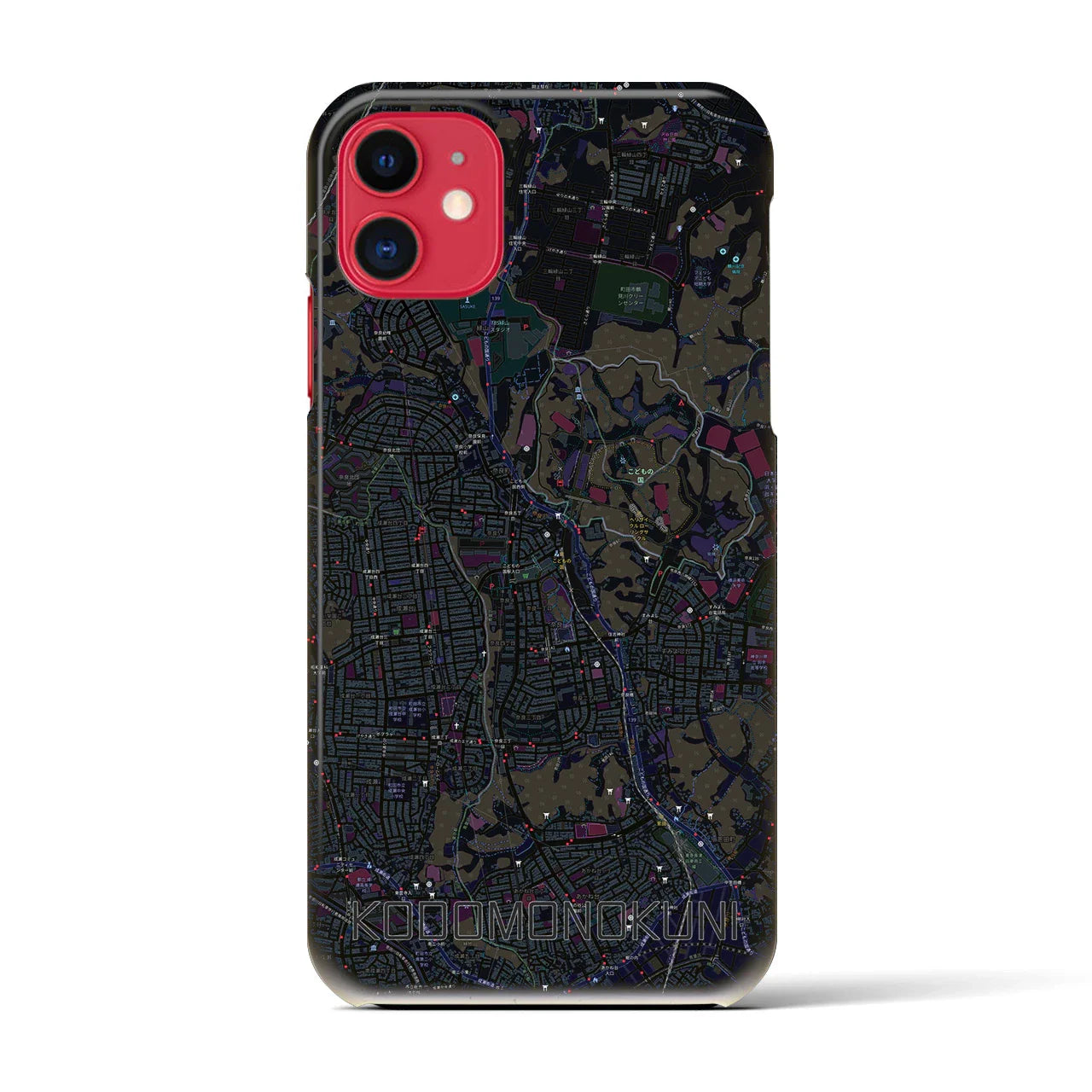 【こどもの国(神奈川県)】地図柄iPhoneケース(バックカバータイプ)