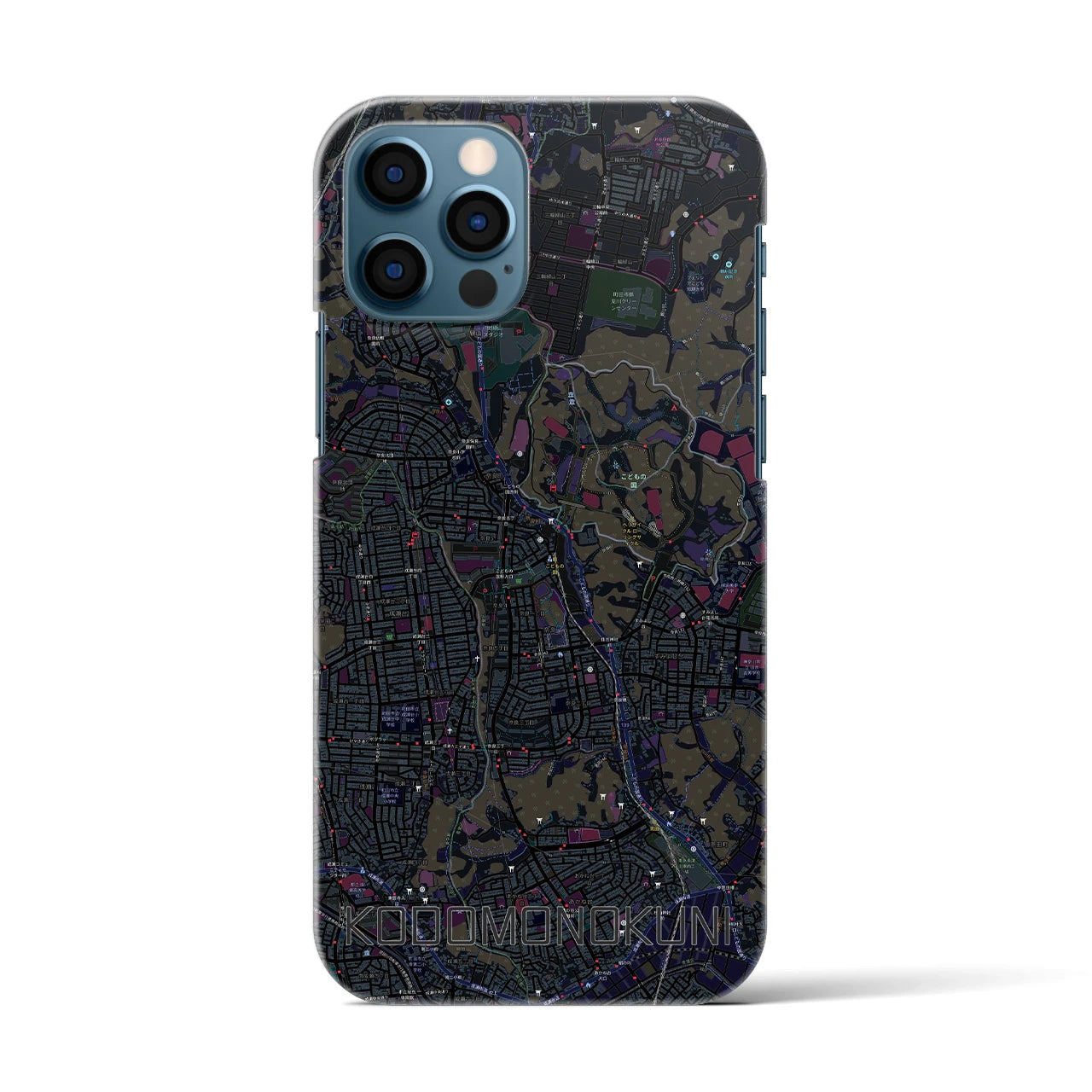 【こどもの国(神奈川県)】地図柄iPhoneケース(バックカバータイプ)