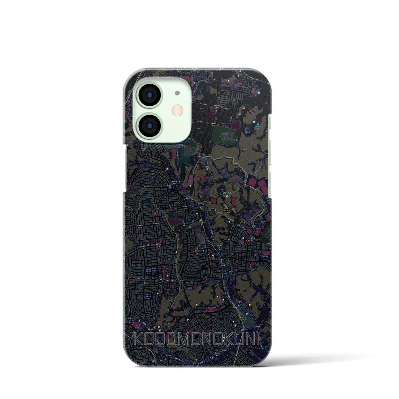 【こどもの国(神奈川県)】地図柄iPhoneケース(バックカバータイプ)
