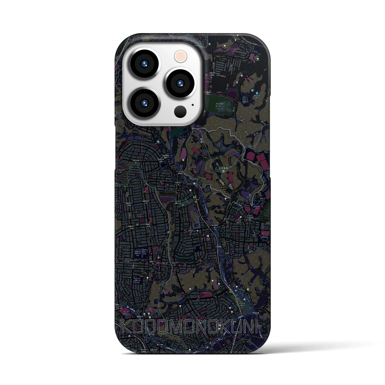 【こどもの国(神奈川県)】地図柄iPhoneケース(バックカバータイプ)