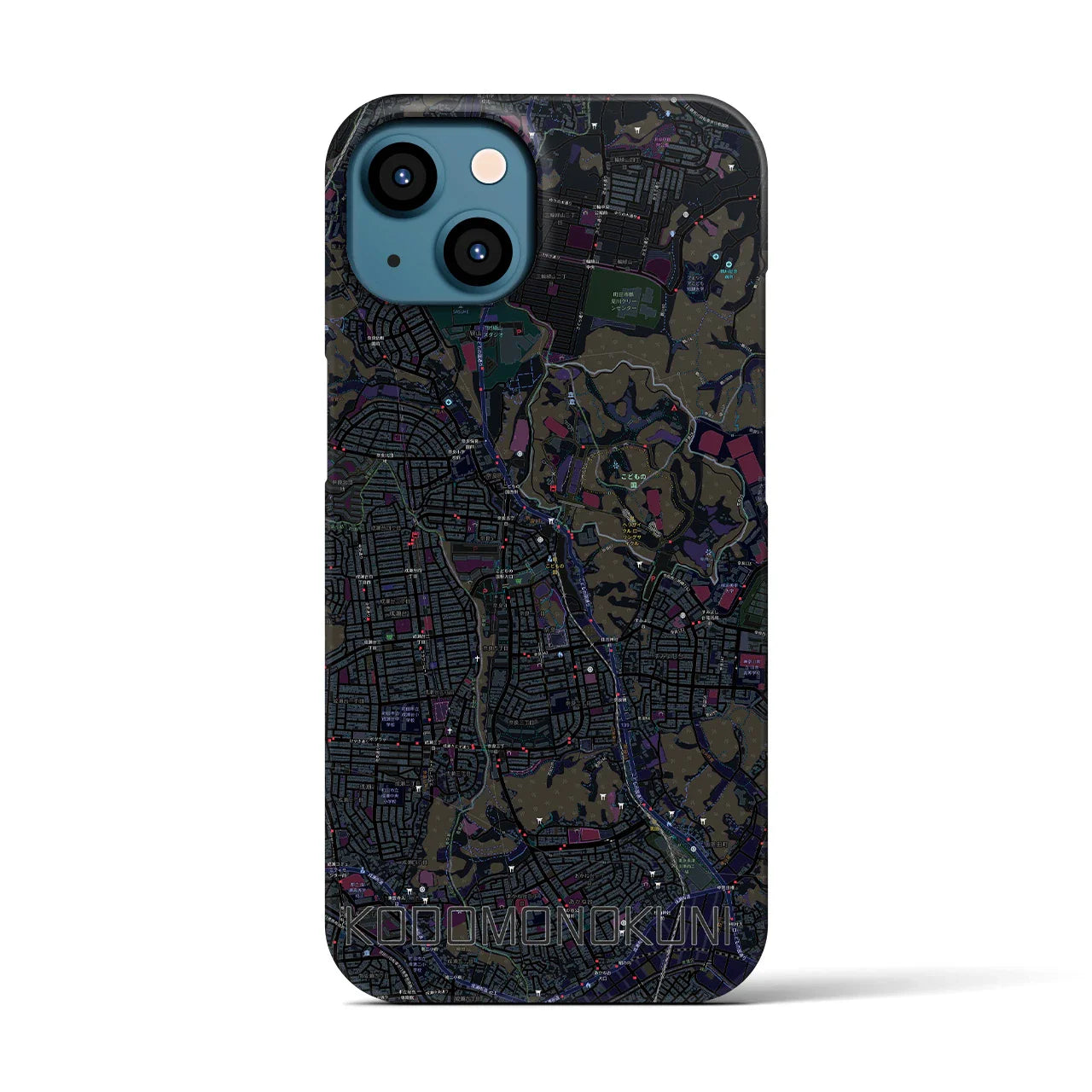 【こどもの国(神奈川県)】地図柄iPhoneケース(バックカバータイプ)