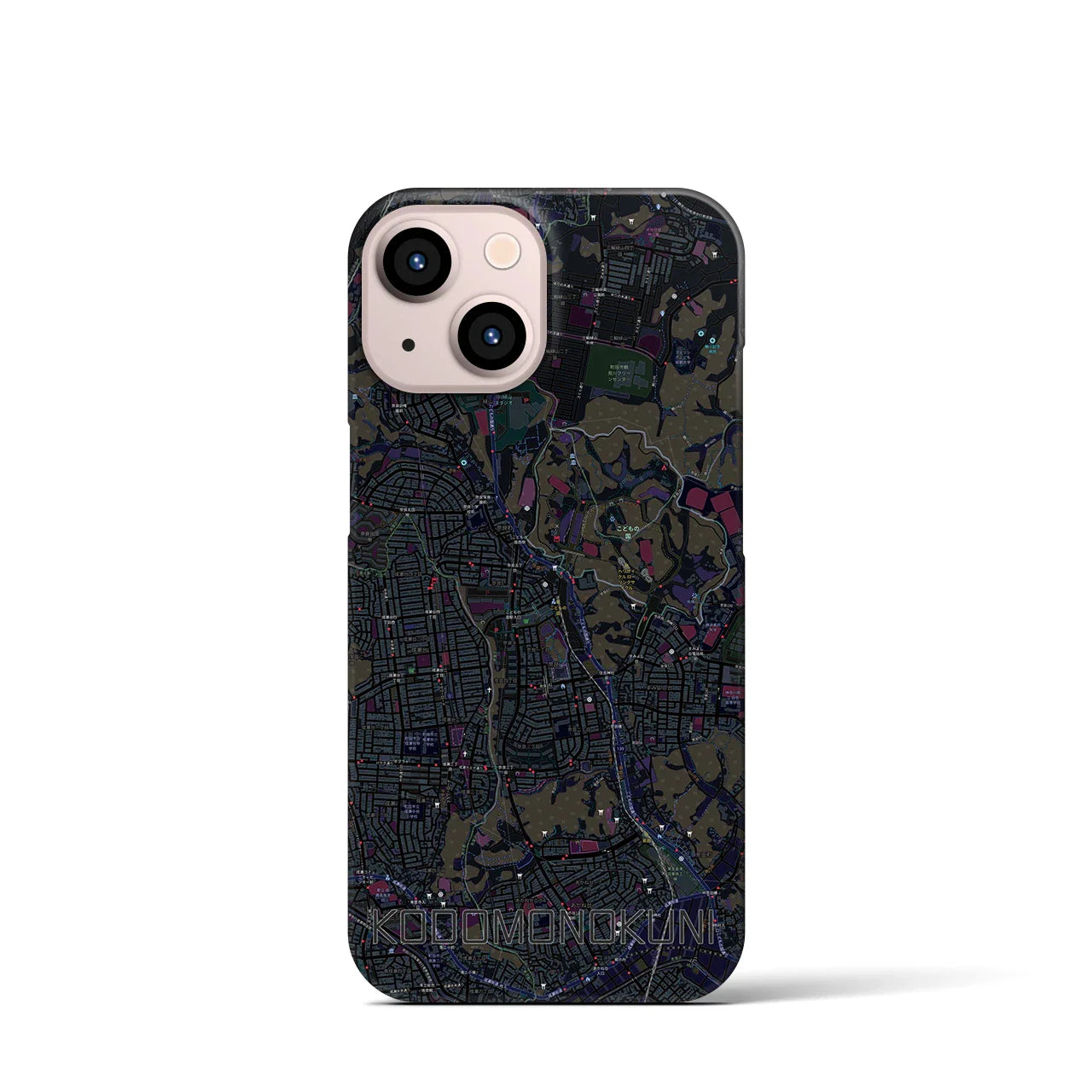 【こどもの国(神奈川県)】地図柄iPhoneケース(バックカバータイプ)