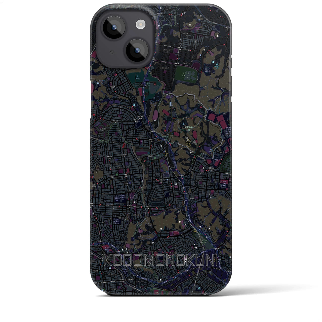 【こどもの国(神奈川県)】地図柄iPhoneケース(バックカバータイプ)