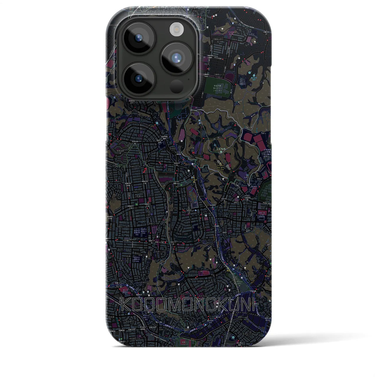 【こどもの国(神奈川県)】地図柄iPhoneケース(バックカバータイプ)