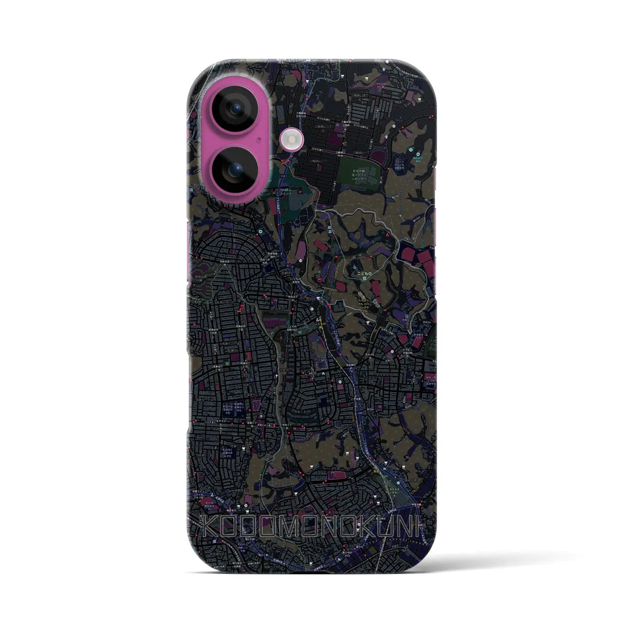 【こどもの国(神奈川県)】地図柄iPhoneケース(バックカバータイプ)