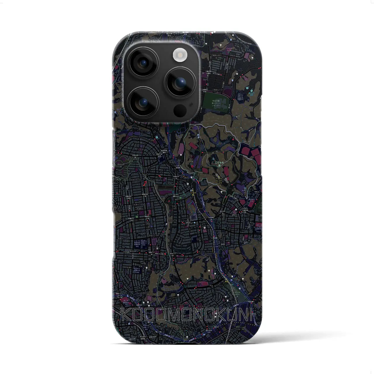 【こどもの国(神奈川県)】地図柄iPhoneケース(バックカバータイプ)