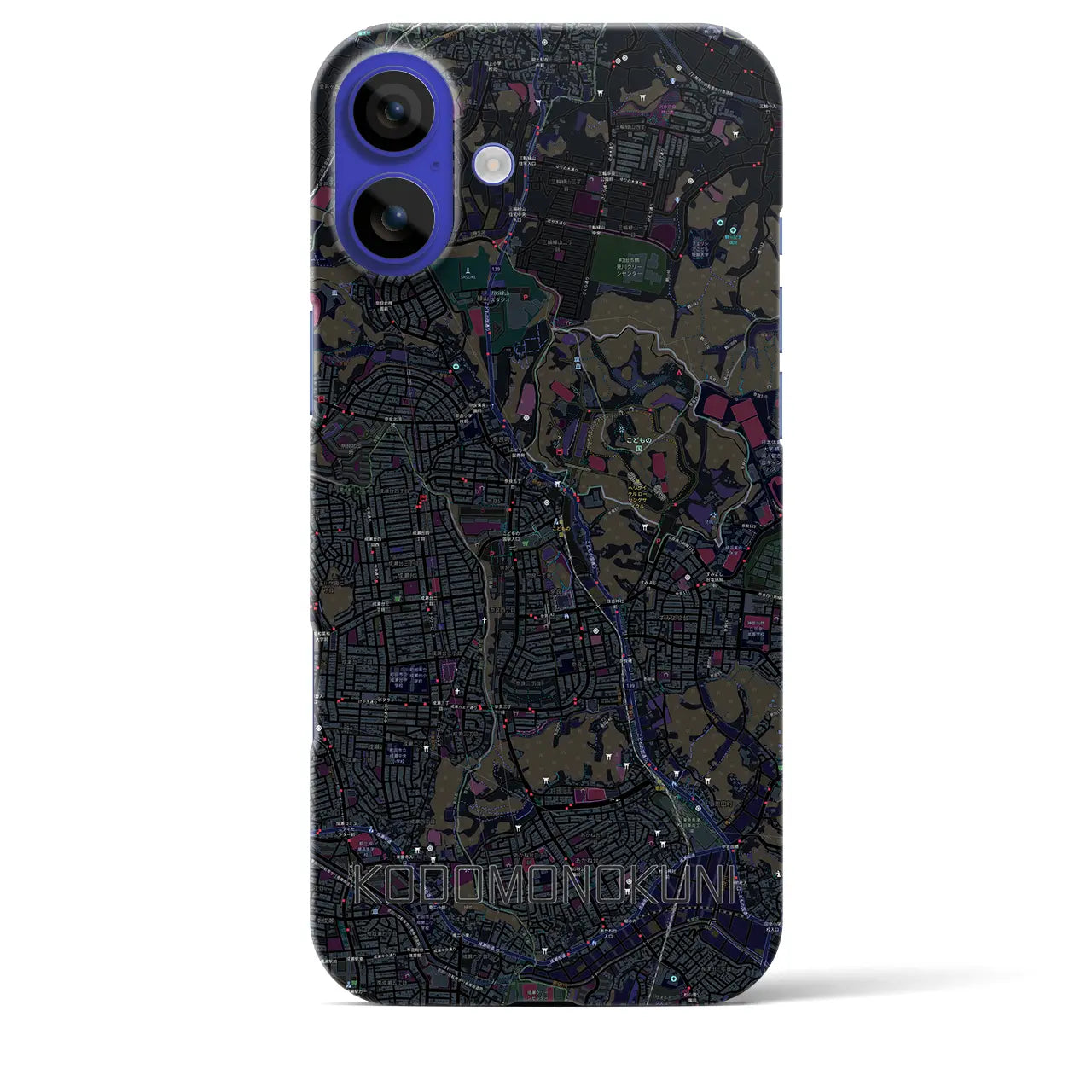 【こどもの国(神奈川県)】地図柄iPhoneケース(バックカバータイプ)