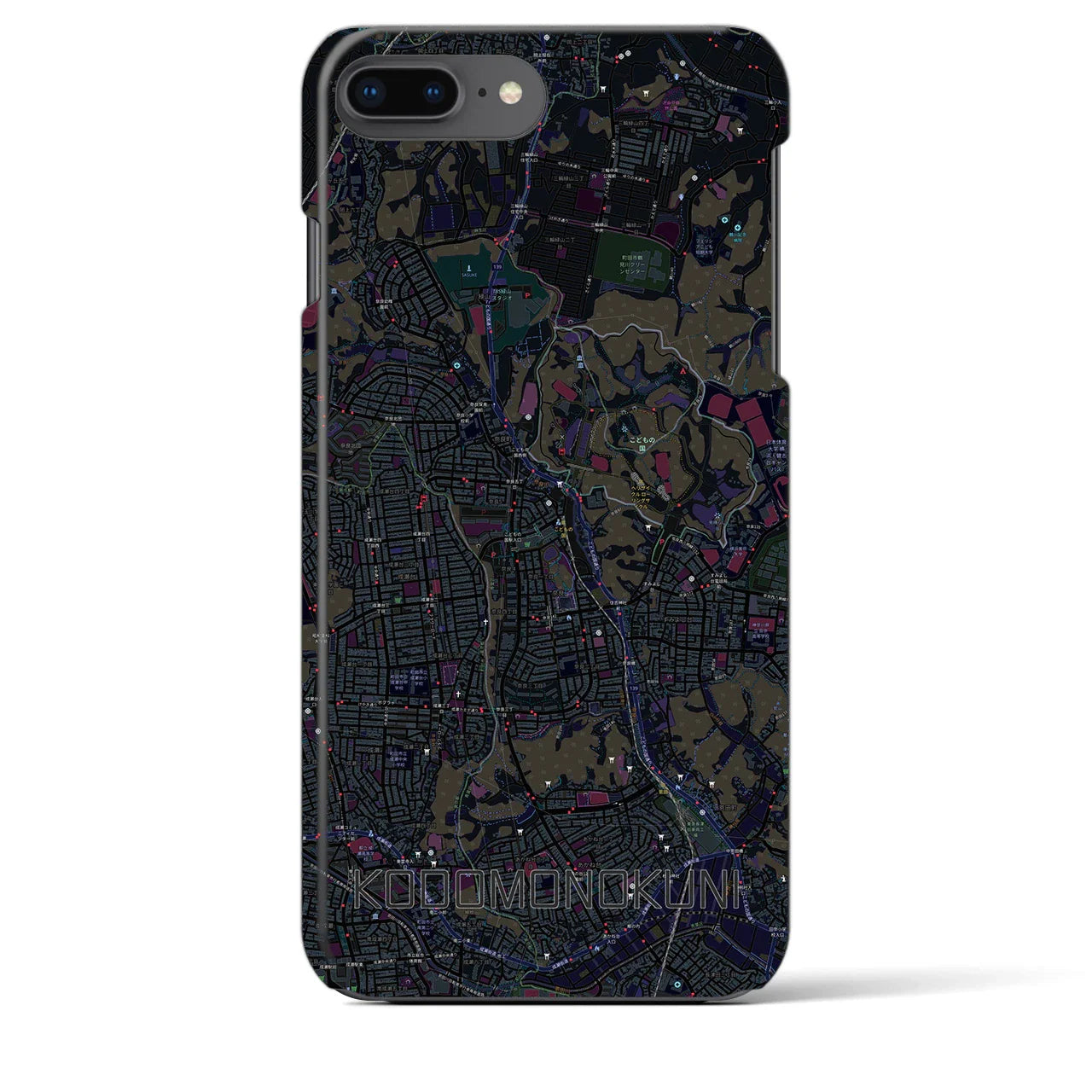 【こどもの国(神奈川県)】地図柄iPhoneケース(バックカバータイプ)