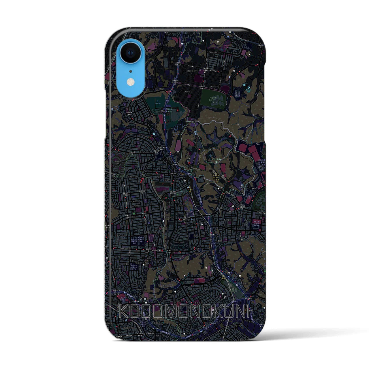 【こどもの国(神奈川県)】地図柄iPhoneケース(バックカバータイプ)